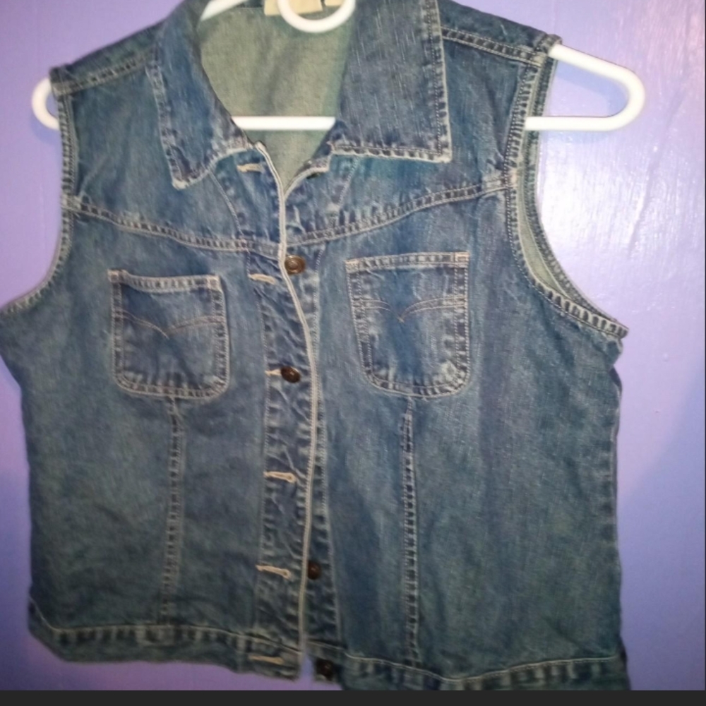 St. John's Bay Blue Denim Vest